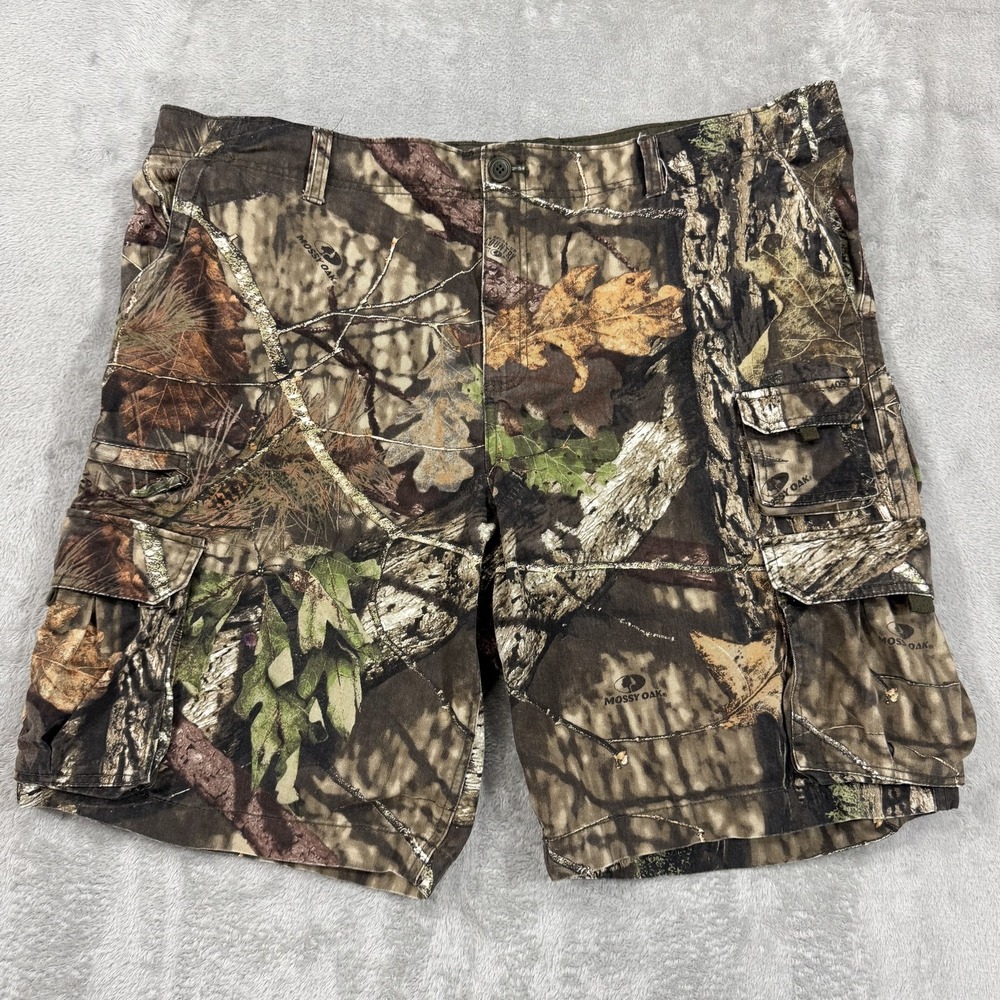 Faded Glory Mossy Oak Break Up Country Camo Shorts Mens 46 Cargo Hunting 11"
